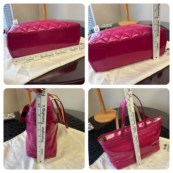 COACH POPPY Liquid Gloss TOTE, Magenta - Picture 16 of 16